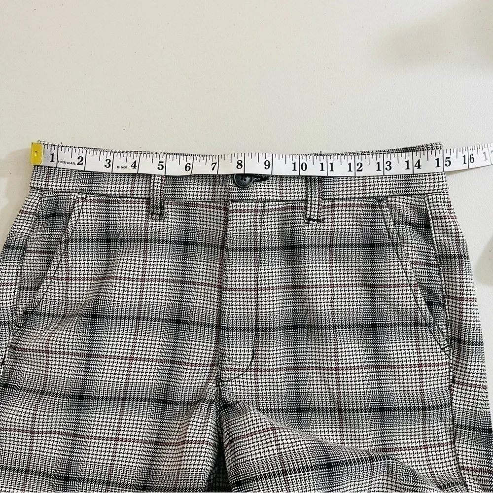 American Eagle Stretch Super High Rise Skinny Trousers 6 Black/White Pockets